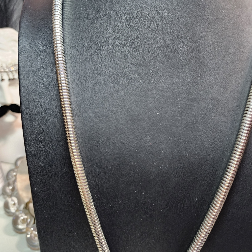 Silver Tone Tickle Tassel Necklace - Picture 3 of 4